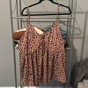 Shein Plus Dalmation Print Spaghetti Strap Top (size 20) 4 XL